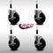 Service Caster 5'' SS Soft Rubber Swivel 7/8'' Expanding Stem Caster Set with Brake, 4PK SCC-SSEX20S514-SRS-TLB-78-4 - alternate 3